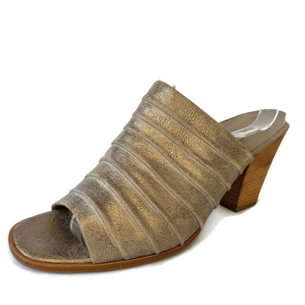 Paul Green Winston Metallic Heeled Mule Sandals